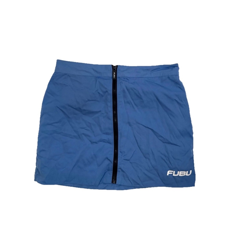 Forever 21 FUBU Skirt Women’s M Y2k Mini Blue Zipper Front